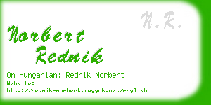 norbert rednik business card